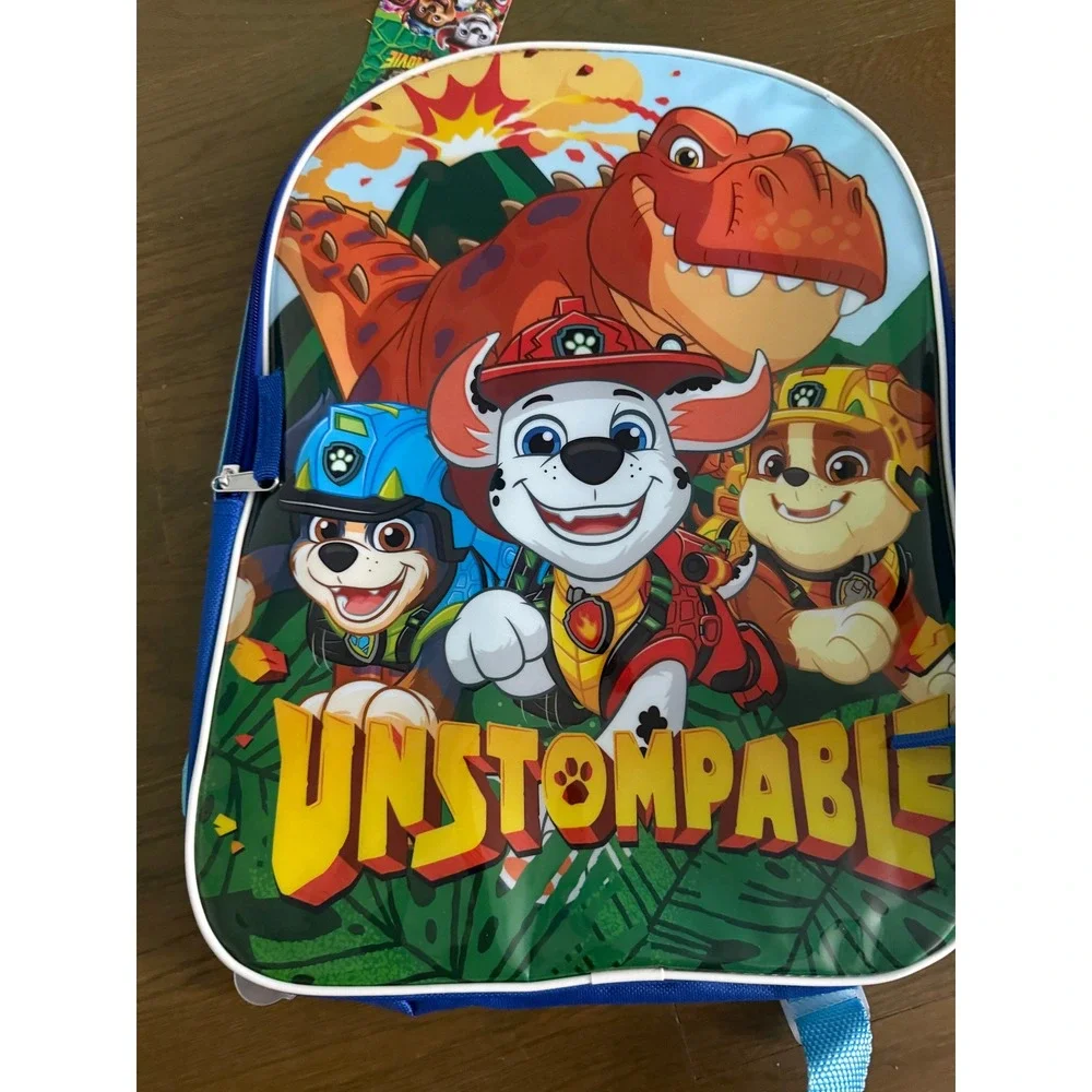 Paw Patrol Dino Movie Backpack and Insulated Lunch Bag Set Unstoppable Blue
